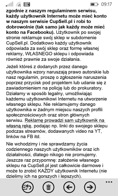 polaczyna - Przyszła odpowiedz z cupsell.pl dotyczącej bojkotu plasteliniarza. W skró...