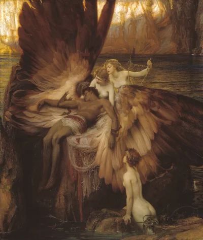 mull - Herbert James Draper - The Lament for Icarus, 1898 r., olej na płótnie 
#mala...