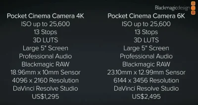 k.....5 - Nowy pocket 4k! Matryca APS-C/Super35, 6k!!, mocowanie EF. Łomatko co to Bl...