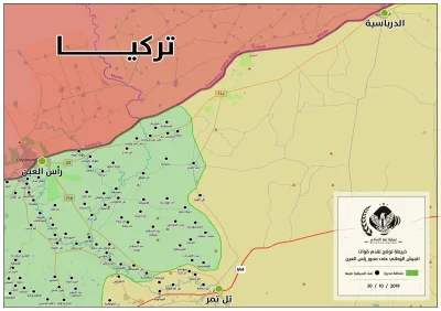 K.....e - Najnowsza mapa prosto od Narodowej Armii Syrii i tamtejsza sytuacji w okoli...