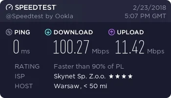 maxprojekt - @Marcinowy: Pierwsze było po WiFi.
To jest po kablu bo akurat miałem to...