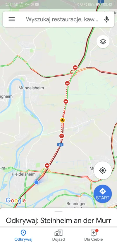 papaj2137 - Na A81 między Heilbronnem a Stuttgartem kumulacja.

4 km za zjazdem z A...