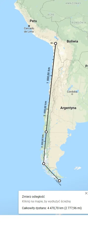 lukaszmarynczak - @Romesh: Z ciekawości zmierzyłem jaką "długość" ma Chile - o dziwo ...
