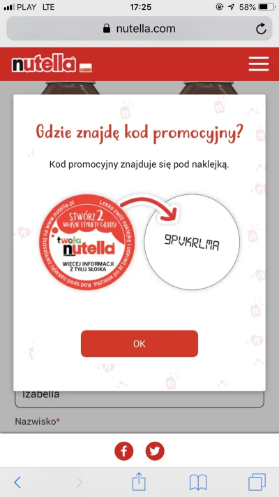 maszpozdro - elo, ma ktoś taki kodzik nutellowy i nie będzie z niego korzystać? ( ͡° ...