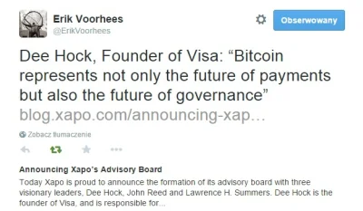 b.....r - Zobaczcie co powiedział założyciel sieci Visa:
 Bitcoin reprezentuje nie ty...