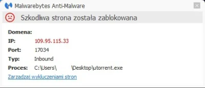 rzezol - #komputery #utorrent #antywirus #malwarebytes 
Takie coś od 2 dni mi wyskak...