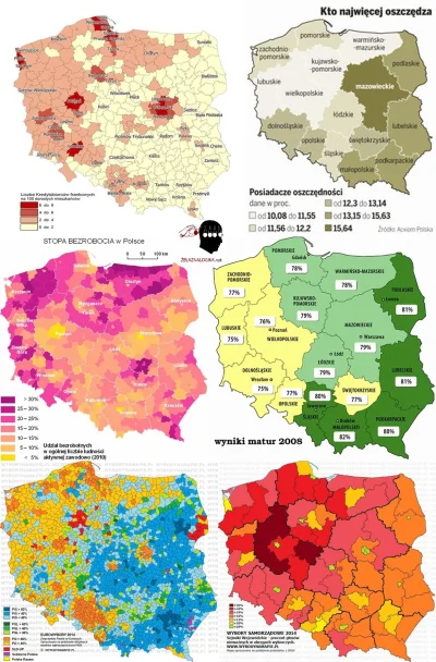 capslo - Ciekawe zestawienie mapek ( ͡° ͜ʖ ͡°)
Bezrobotni, gorzej wykształceni, rozr...