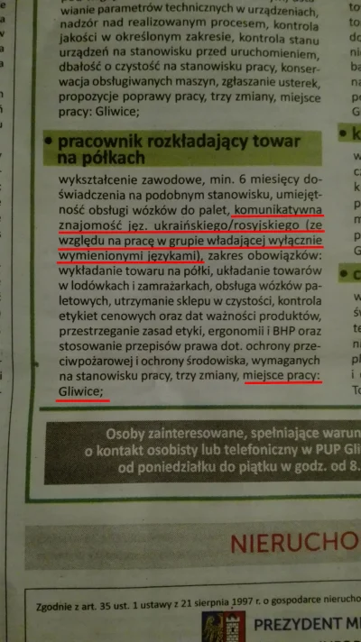 WuDwaKa - Oferta pracy z PUP Gliwice w papierowej wersji miejskiego serwisu informacy...