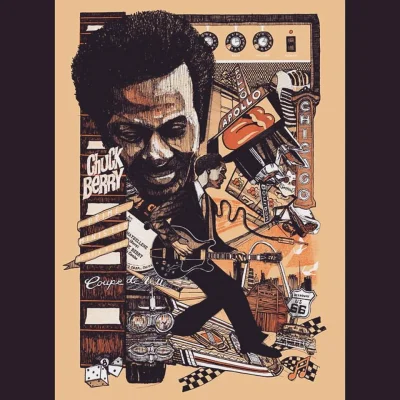 ColdMary6100 - #plakatymuzyczne Chuck Berry od KYT Illustration & Design