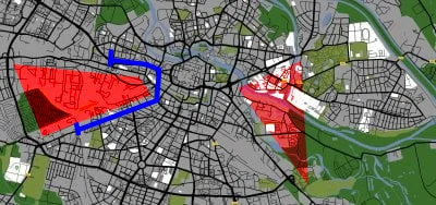 Reepo - @thesc: na tej mapie idealnie widać problem tego miasta - jak wygląda jego "s...