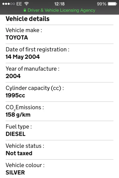 ubudubu - Trochę danych odnośnie Toyoty, wyglada na to, ze samochód nie ma opłaconego...