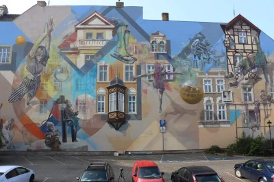 Qrier - Nowy #mural w mieście #nowasol #sztuka #miasto #murale ciekawostka, tylko dwa...