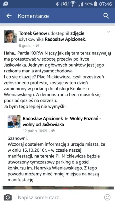 WincyjBroni - #korwin #korolukmasakruje #poznan #ironia