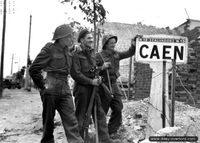 P.....a - 19 lipca 1944 r. wojska alianckie wyzwoliły Caen. 
Według wstępnych planów...