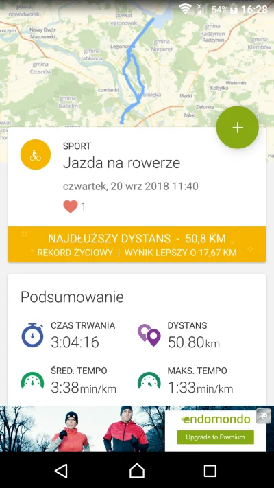 ekonobrocka - Moje pierwsze 50 km w życiu ᕙ(⇀‸↼‶)ᕗ 
#chwalesie #rower