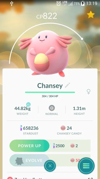 E.....a - Jeeeeeeest! W końcu wczoraj wykluła mi się Chansey! I nawet jest wonder!
 ...