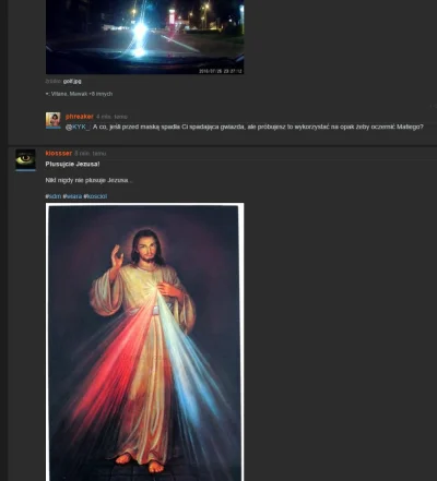 H..... - @phreaker: @KYK: Powiesz, że to Mati a może to jezus świeci długimi z obrazk...