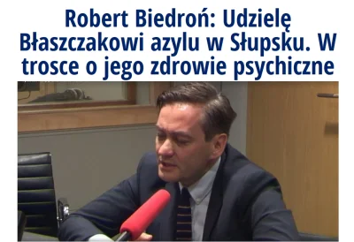 Joz - Robert Biedroń: Udzielę Błaszczakowi azylu w Słupsku. W trosce o jego zdrowie p...