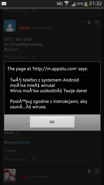 maciejowy - Jakiś pomysł na wywalenie wirusa z telefonu? Co jakiś czas wyskakuje to o...