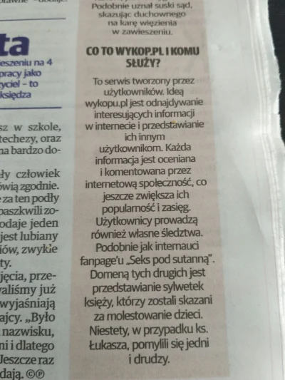 Rastaul13 - Wypok.peel w gazecie krakowskiej ( ͡° ͜ʖ ͡°) #wykop #gazeta #fejmsiezgadz...