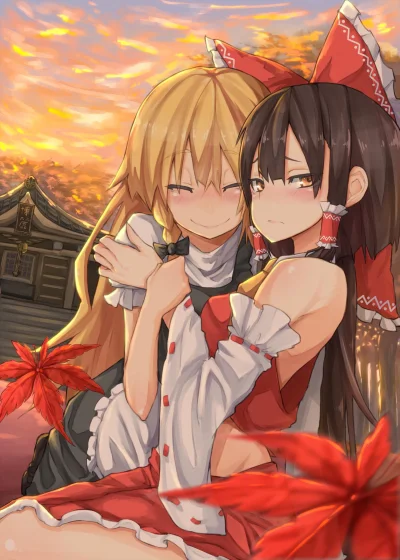 BlackReven - #randomanimeshit #masuo #yuri #touhou #marisakirisame #reimuhakurei ;3