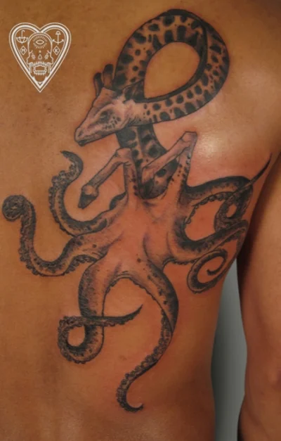 antros - #tatoo #zyrafa #tatuaz #tegoniewidzieliscie #wtf