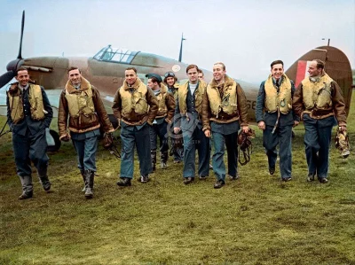 nacodybiewwielorybie - #historia #ciekawostki
A group of pilots of No 303 Polish Fig...