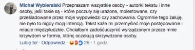 MartinoBlankuleto - Obczajcie dyskusję na fb. Wybieralski przeprasza
https://www.fac...