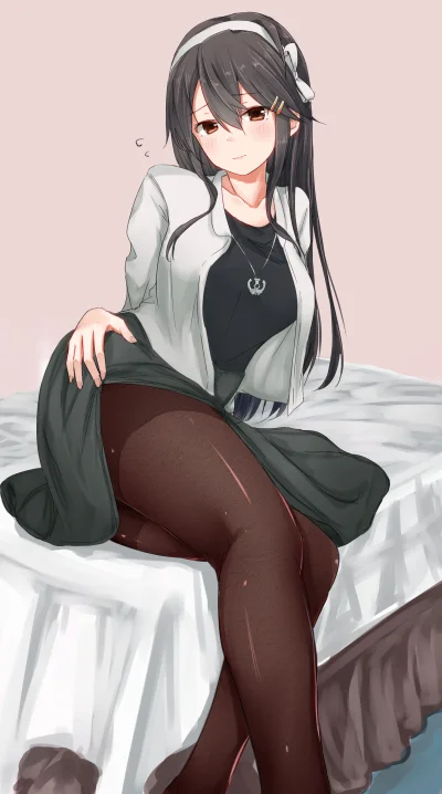 Azur88 - #randomanimeshit #anime #kantaicollection #haruna #longhair #blackhair #brow...