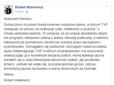 Spetzanz - Makłowicz poleciał z TVP :( Mam nadzieje, ze szybko wróci bo co to za nied...