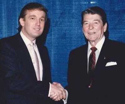zagorzanin - Ronald Reagan - 40 prezydent USA oraz Donald Trump 45 prezydent USA na j...