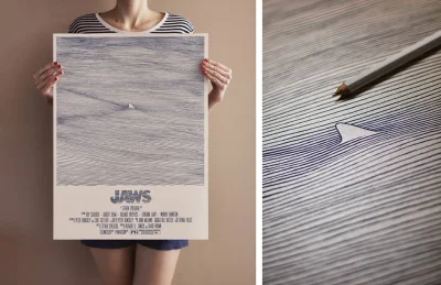m.....i - > "Jaws" poster made out of 202 solid curves, Bartosz Kosowski 
#viareddit...