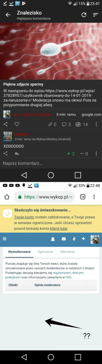 17witcher - Użytkownik @Jatutylko_komentuje dostał bana za rzekomy spam, flood.
A ta...