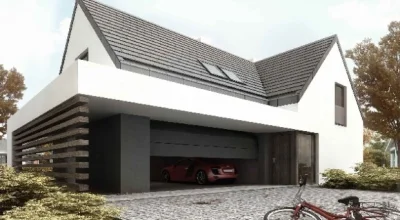 l.....e - Nowoczesny dom z dachem dwuspadowym
#projektydomow #architektura #ankieta