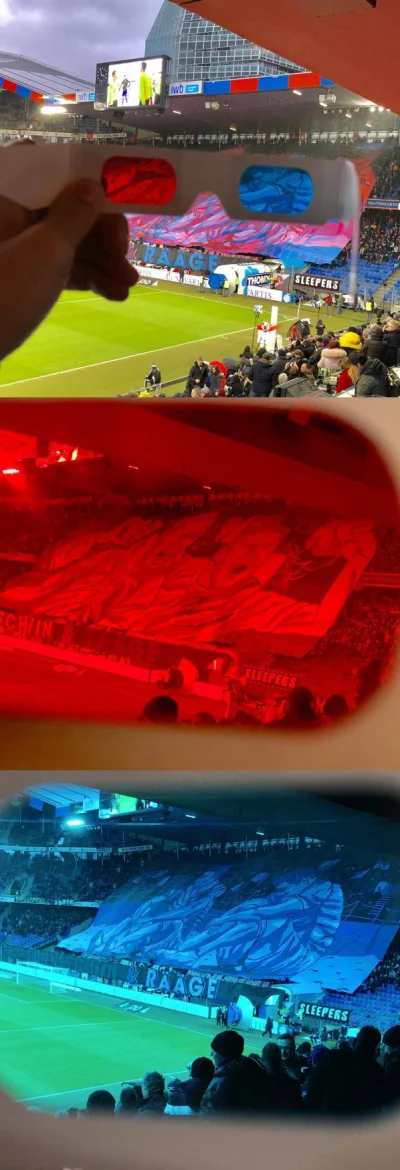 Marcinnx - Kibice FC Basel zaprezentowali oprawę, która prezentowała dwa różne obrazy...
