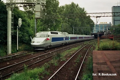 Barnabeu - Francuski pociąg TGW w Warszawie 18.06.1995r. z okazji 150lecia kolei na z...