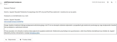 RzecznikPrawMezczyzn - Zapragnąłem uzyskać informację publiczną od Parlamentu Europej...