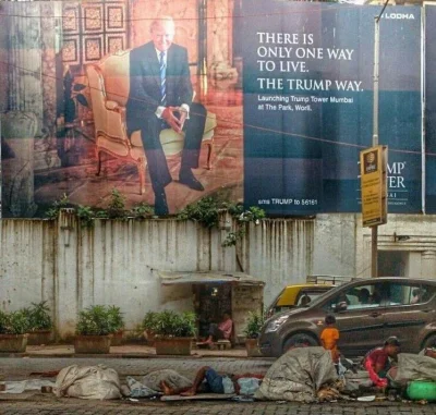 Mesk - Reklama Trump Tower w Bombaju #fotografia #ciekawostki #feels #czarnyhumor