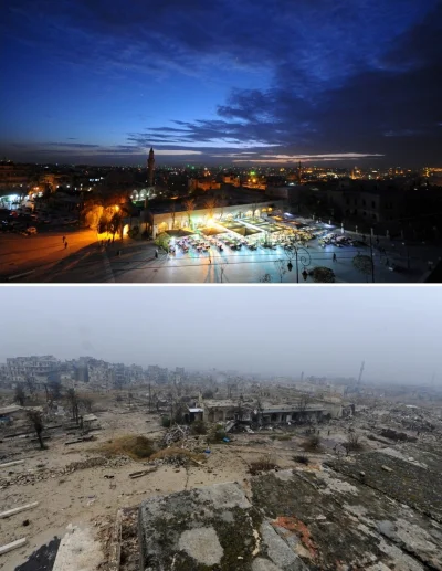 angelo_sodano - Aleppo przed i po wojnie
#syria #aleppo #bitwaoaleppo #isis #wojna