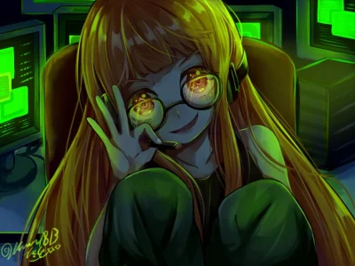 bakayarou - #randomanimeshit #persona5 #sakurafutaba #meganekko #animeart #pixiv #ani...