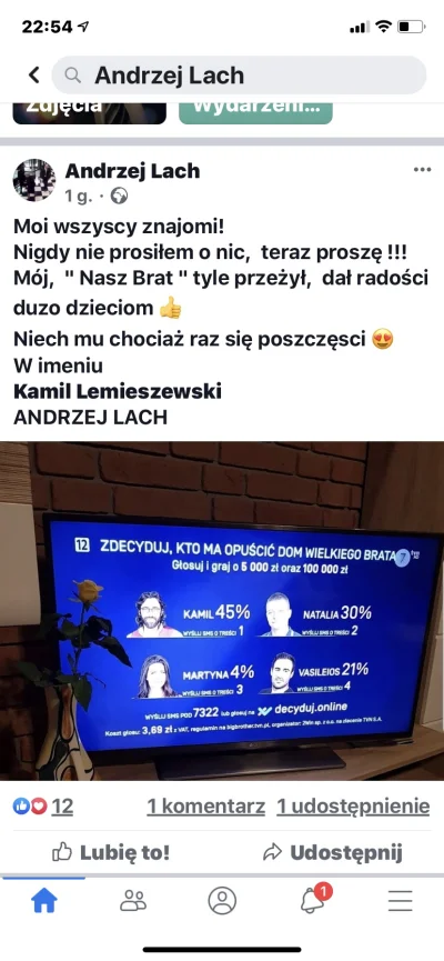 szaraania - Apel przyjaciela Kamila na FB #bigbrother