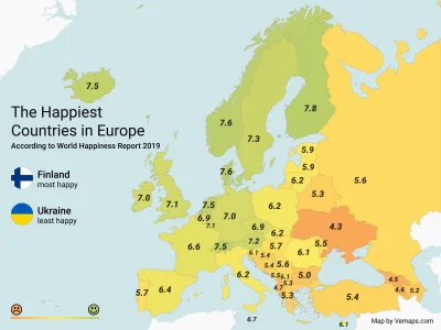 AnalnaRakieta - Najszczęśliwsze kraje Europy. Wskaźnik Polski chyba mocno zawyżony ( ...