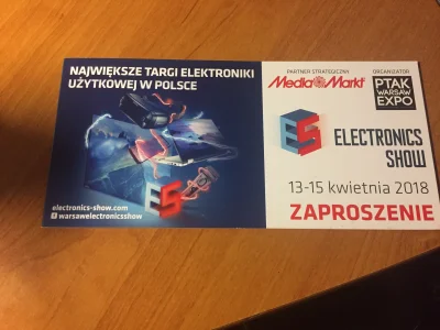 kodzak92 - #rozdajo #Warszawa 
Witam mam do oddania wejściówkę na Electronics Show w...