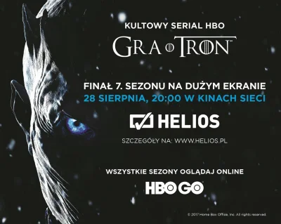 rasdel - Finał GOT 7 sezonu w kinach Helios za free.
#got #graotron #cebuladeals
ht...