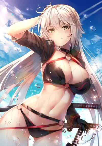 bakayarou - #randomanimeshit #fate #fategrandorder #jeannealter #oppai #swimsuit #gir...