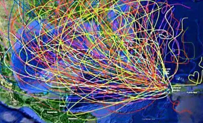 lajsta77 - są gdzieś w sieci porównania realnych dróg huraganów z wcześniejszymi prze...