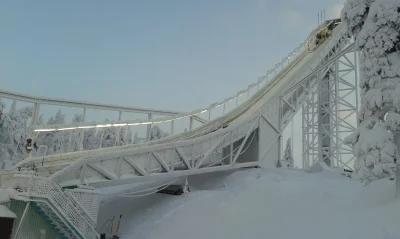 fantomasas - Tak wygląda teraz skocznia w Kuusamo. W ten weekend odbył się tam Puchar...