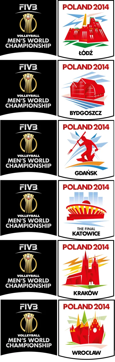 jarqos - Całkiem fajne logotypy miast gospodarzy mistrzostw świata w siatkówce #siatk...