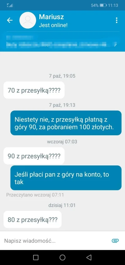 S.....l - #olx
Czego k---a nie rozumiesz?