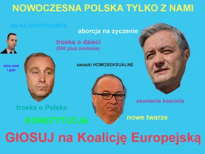 kinlej - Stworzyłem taki plakat dla Koalicji Europejskiej z najbardziej nośnymi nowoc...